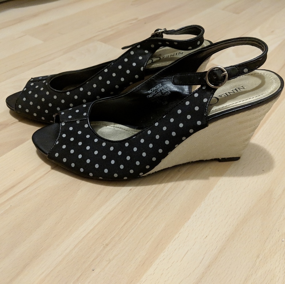 Polka Dot Nine & Co Wedges